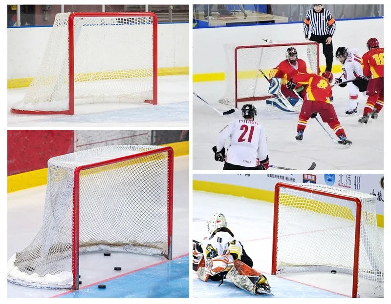 Knotless White Box Outdoor Sports Ice Hockey Goal Hockey Net Ice Net