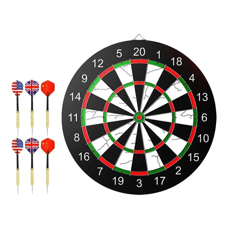 Professional Dart Board  Stable Flocking Board With Darts Thick 15in Game