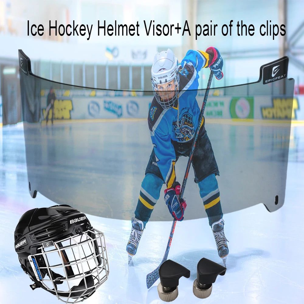 2024 New Model Senior Embedded Full size Hockey Helmet Clear visor Anti-Fog Anti-Scratch