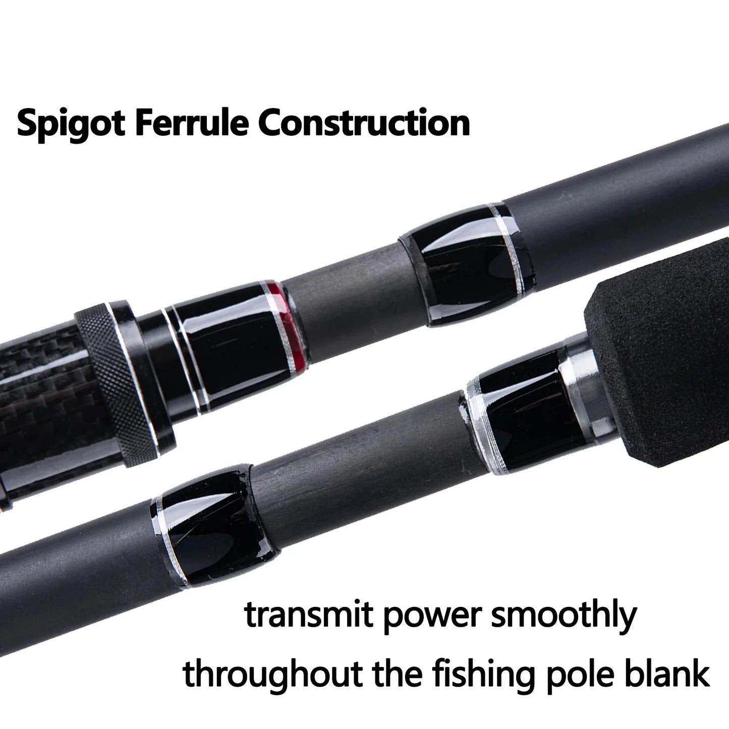 Goture Spinning Fishing Rod M/MH 6 Sections Ultralight  24T Carbon Fiber Lure Pole