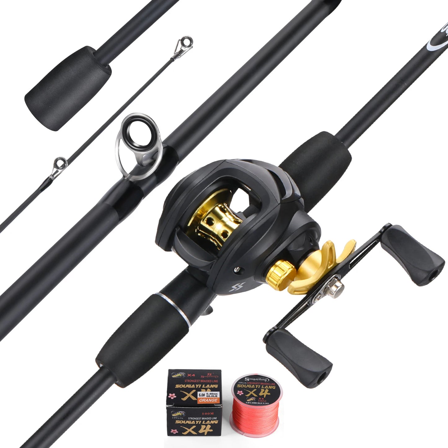 Sougayilang Fishing Rod Reel Combo L