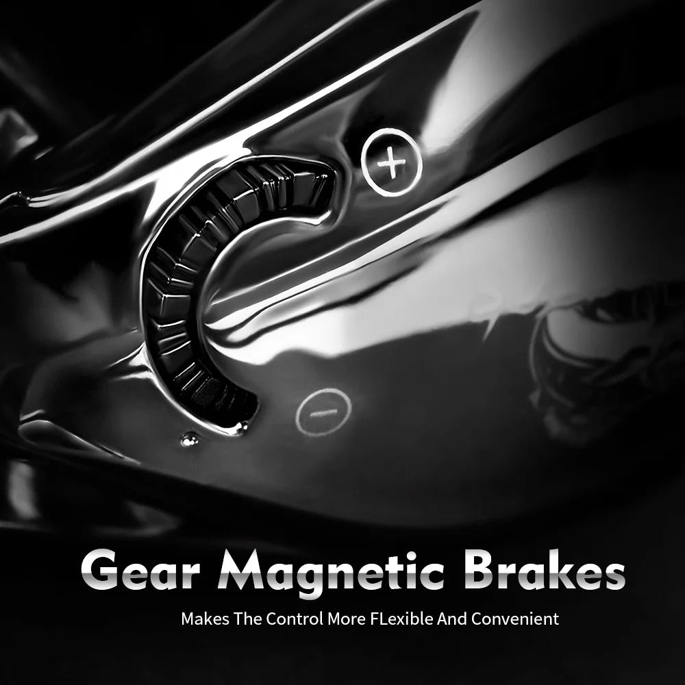 Baitcasting Reel 7.2:1 Gear Ratio 5+1BB Bearings Drag Alarm Long Cast Anti-Tangle