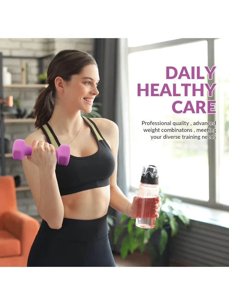Sleek Strong 3pcs Dumbbell Set for Women Lift, Tone, Transform 2lbs, 3lbs, 5lbs