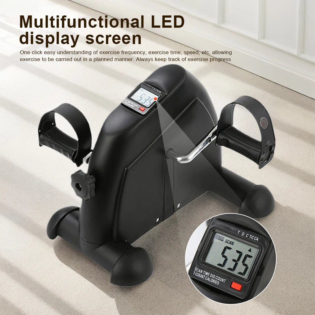Mini Exercise Bike Arm and Leg Trainer Adjustable  Exercise Machine LCD Display Portable Pedal Trainer for Home Office