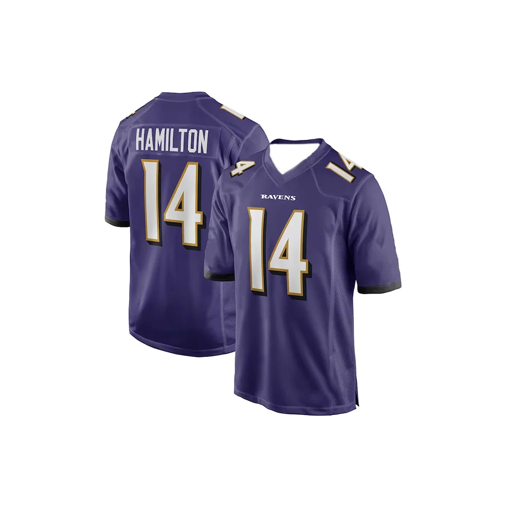 24-25 Adult Baltimore American Football Jersey  Sportswear Ravens Jackson 8 Number