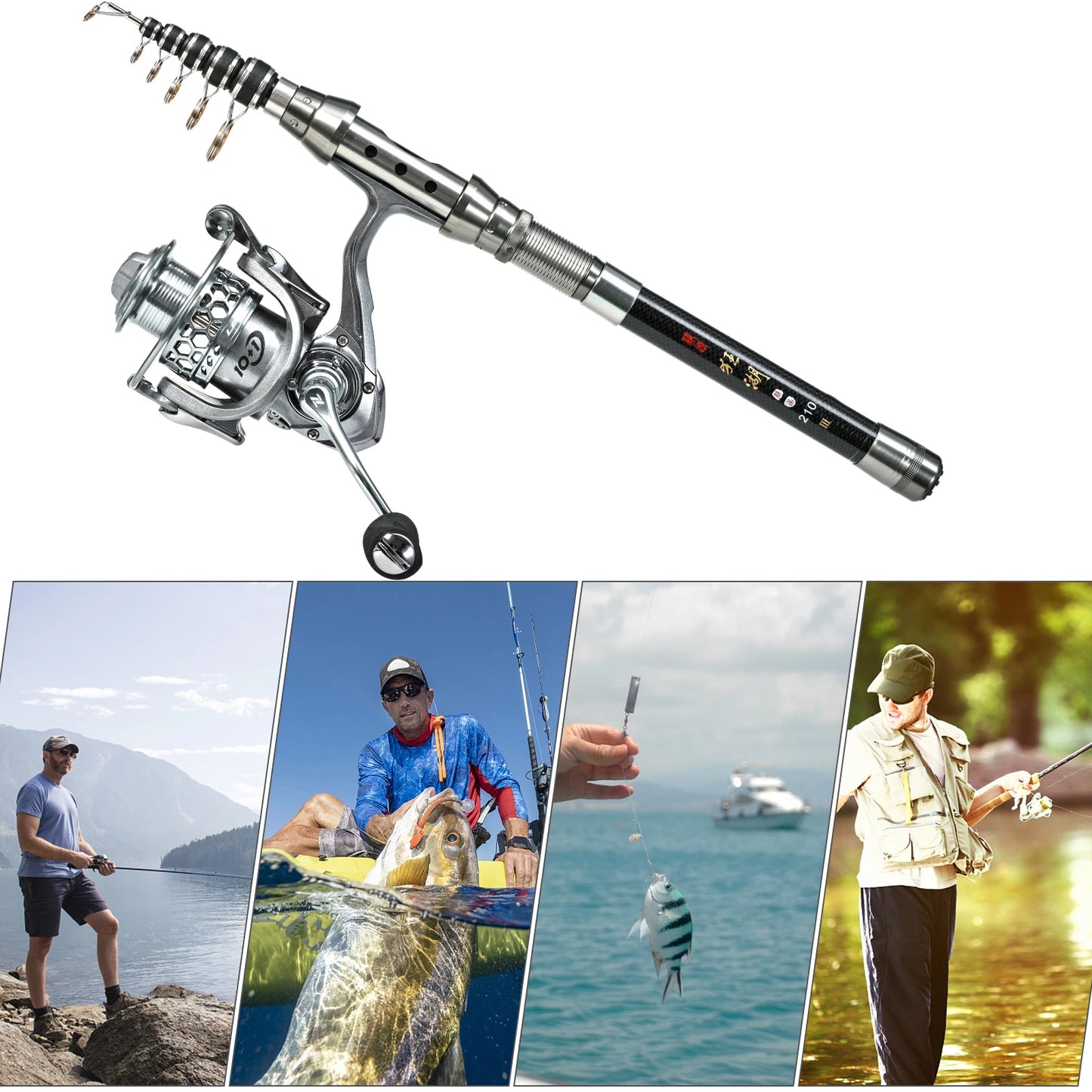 Fishing Pole Reel Combos Telescopic Fishing Rod Kit