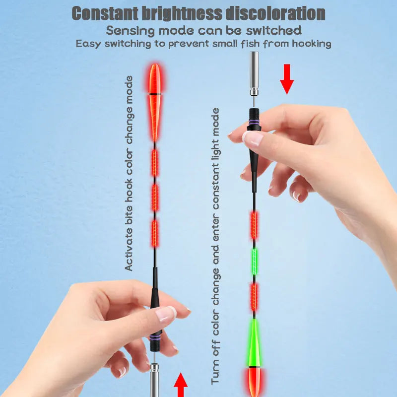 Night Fishing Float Electronic Gravity Induction Color Change LED 2 Bullet Bullet Eye-Catching