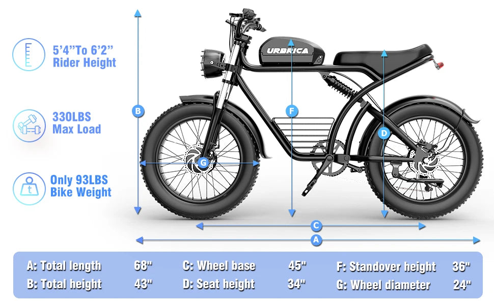 Electric Bike for Adults 3000W 1500W 32MPH 48V 23AH Max 75Miles Electric Motorcycle