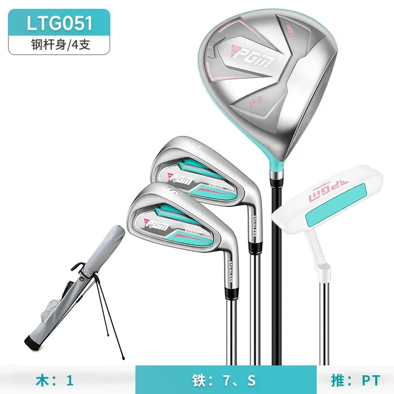 PGM Women Golf Clubs Set with Golf Bag Stainless Steel / Carbon Shaft Iron Wood Driver