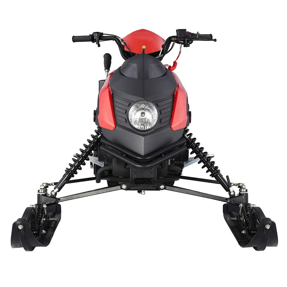 Adult Motorcycle Skiing  200cc Snow Scooter Gas Electric Snowmobile Sled Car