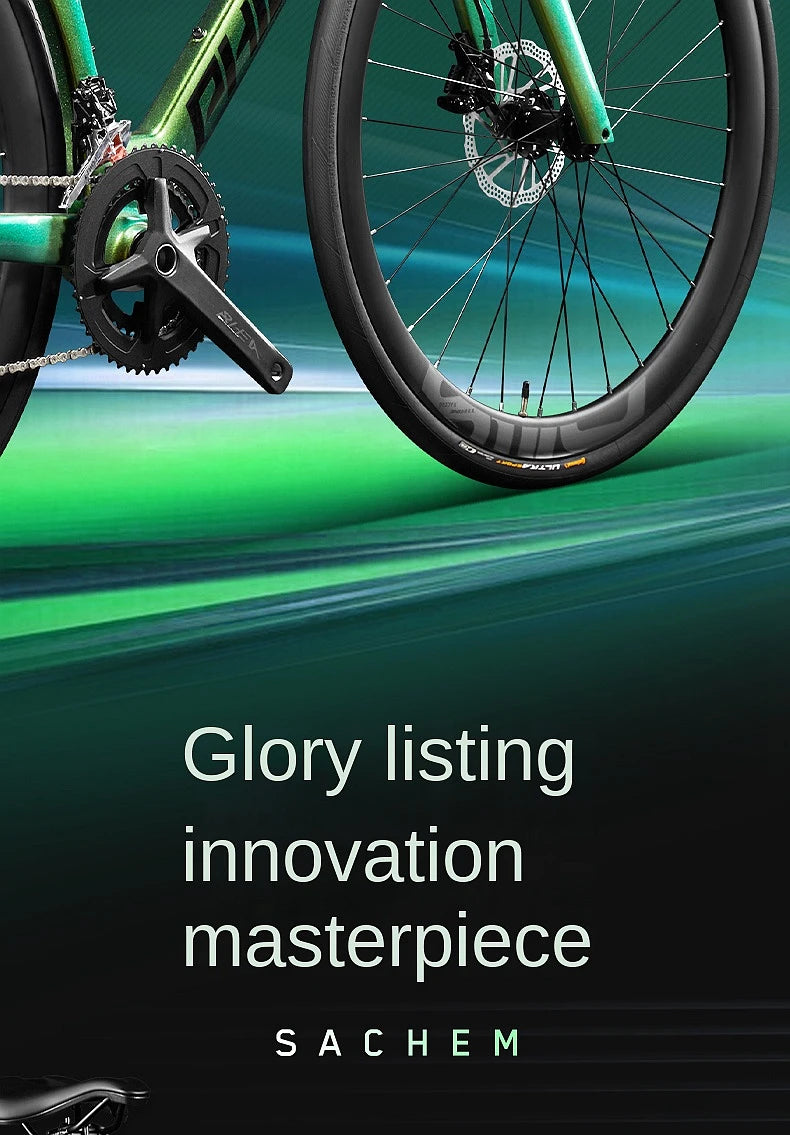 2025 New Ultra-Light Carbon Fiber Road Bike Fast Racing Bicycle with Hydraulic Disc Brakes