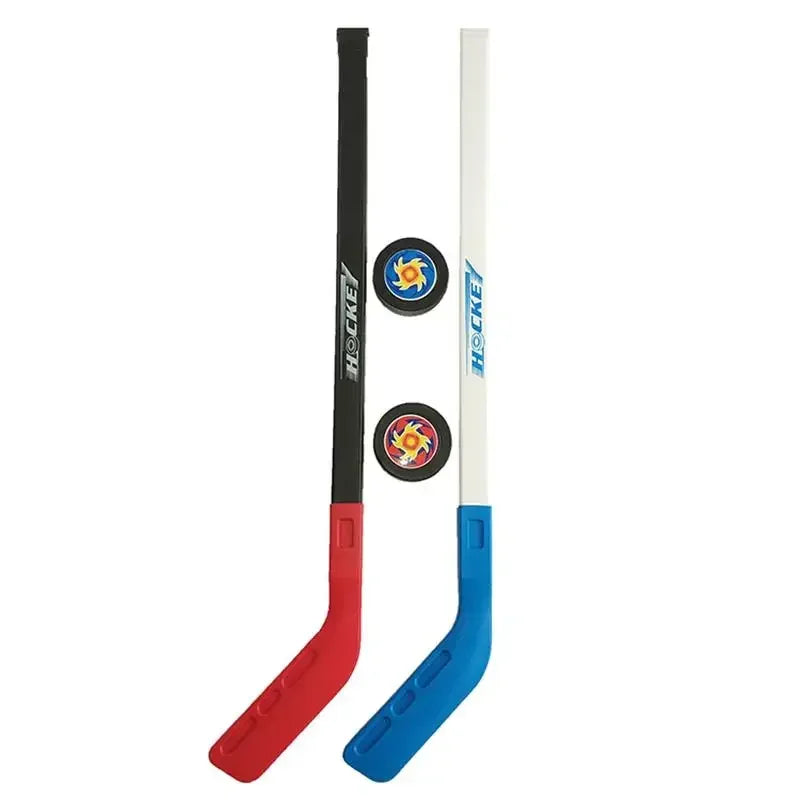 A Set Children's Toy Pulley Ice Hockey 72CM Plastic Hockey Stick Children's Outdoor Sports Toy