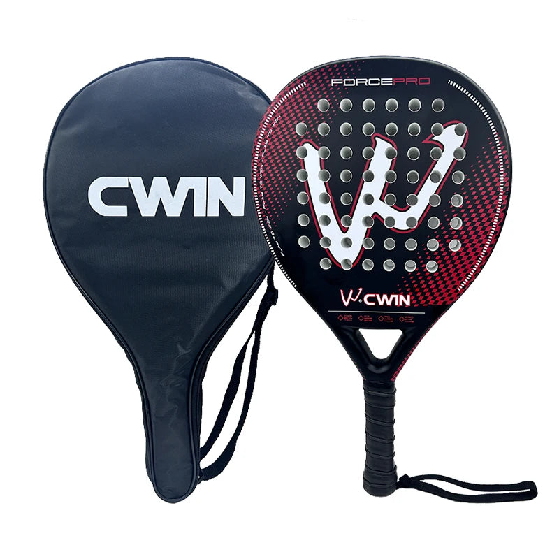 Cwin Paddle Racket Carbon Fiber Soft EVA Face for Adult Prefessional Training Tennis Paddle