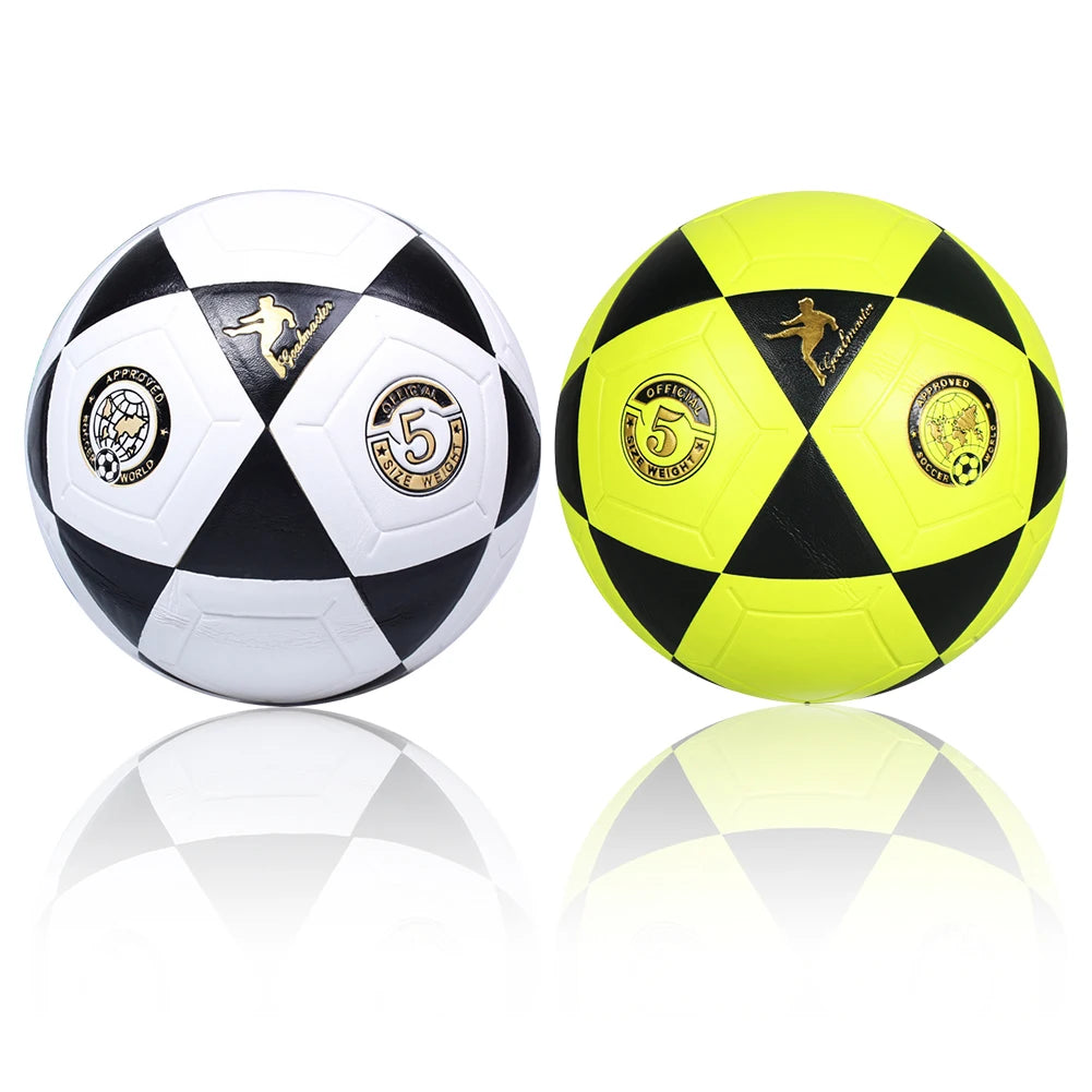 Soccer Ball Training Machine Stitched  Black Triangle Print for Practice