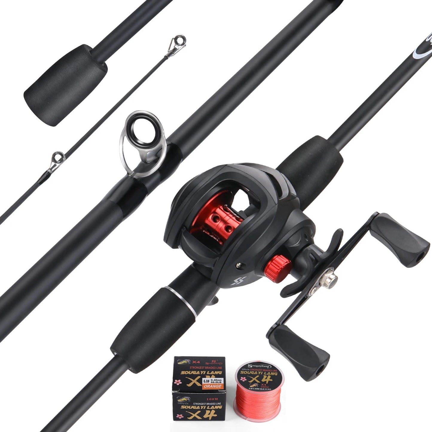Sougayilang Fishing Rod Reel Combo L