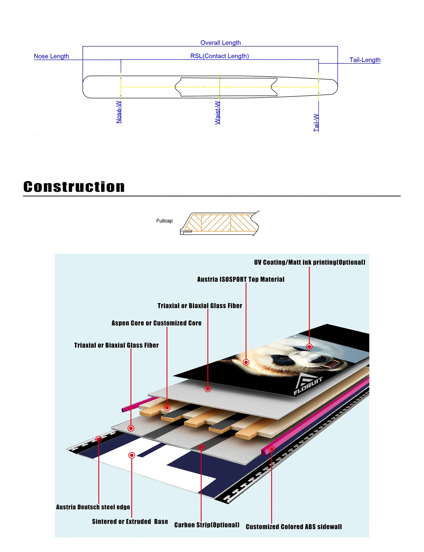 FLORUIT Customized Ski Alpine Ski Manufacturer China High Quality OEM Wide Backcounty Skis