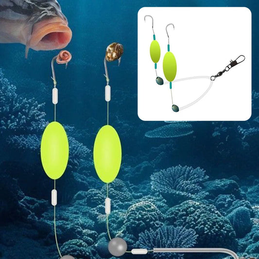 Surfs Fishing Fishhook Pompano Rig with Floats Versatile Fishing Equipments for Saltwater
