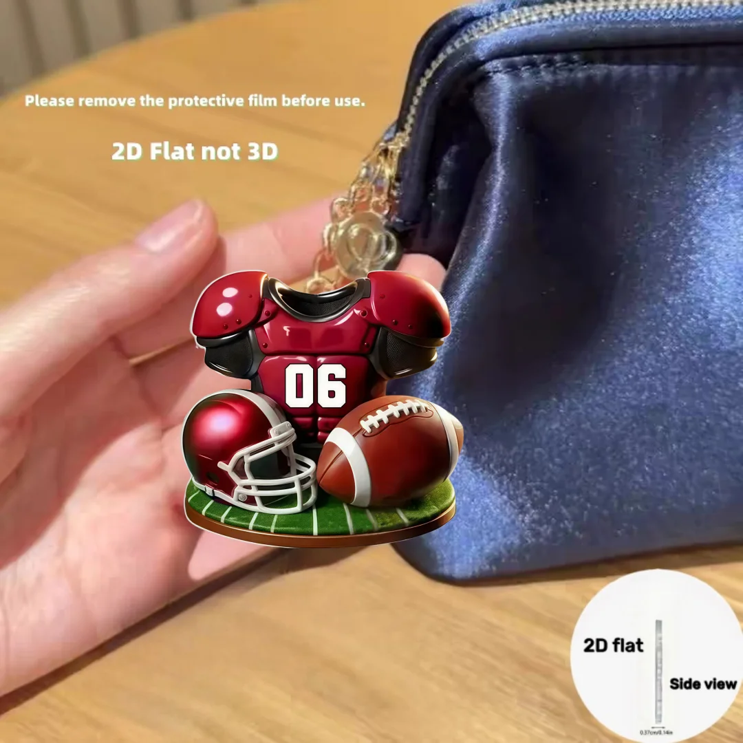 American Football Pendant Keychain