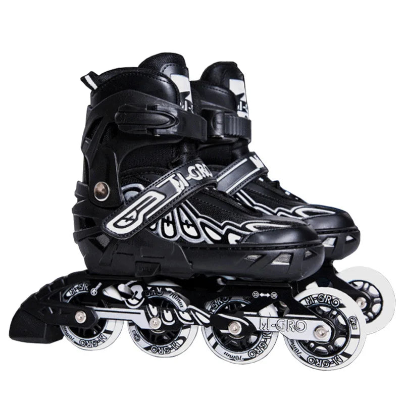 Adult the Skating Shoes Student Flash Adjustable Roller Skates  Foam Wheel Men and Women