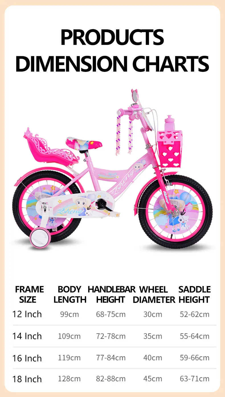 Children's Bicycle Boys and Girls 3 Years Old 5 Years Old 9 Years Old