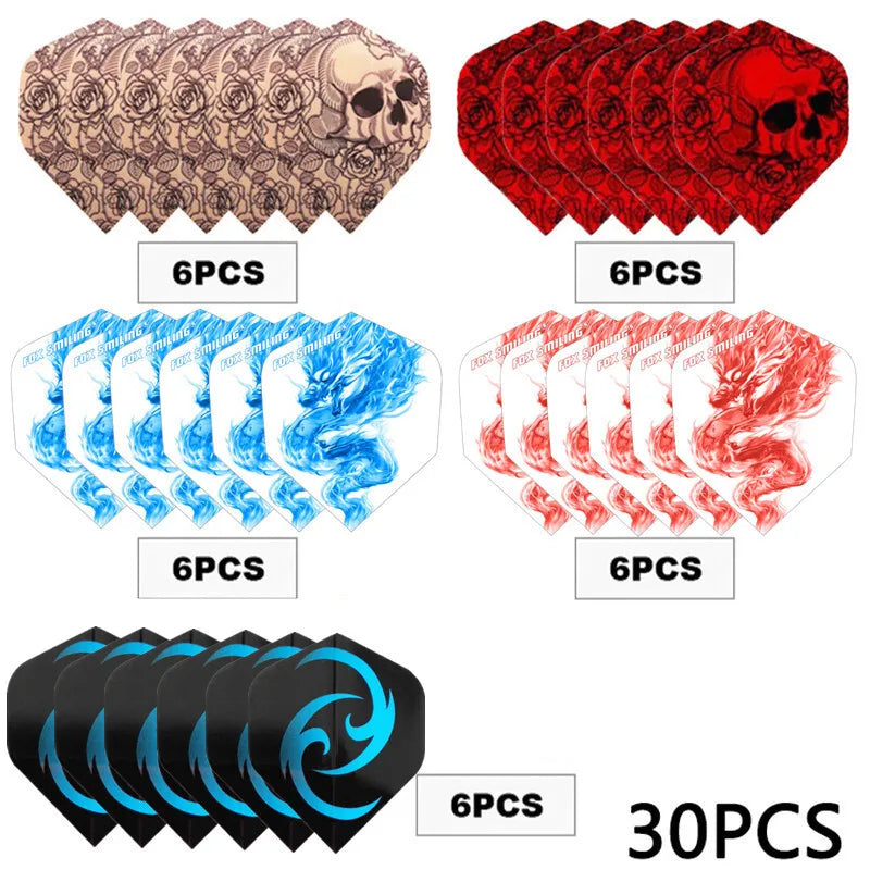 Fox Smiling Dart Flights Set Multiple Styles Colorful PET Darts Flights