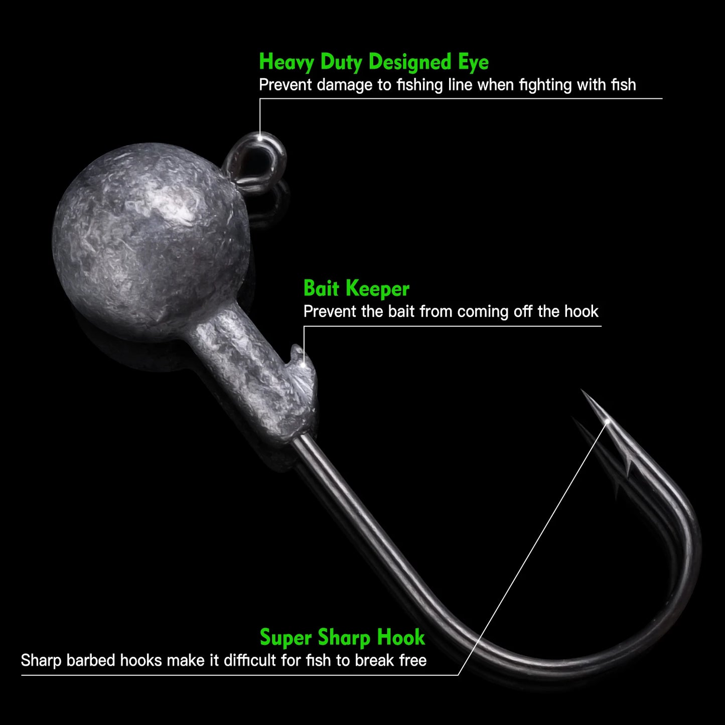 Goture 40pcs/lot Soft Lure Kit Soft Fishing Lure 5cm 0.7g Jig Head Hook 3.2cm 3.5g Fishing Hooks