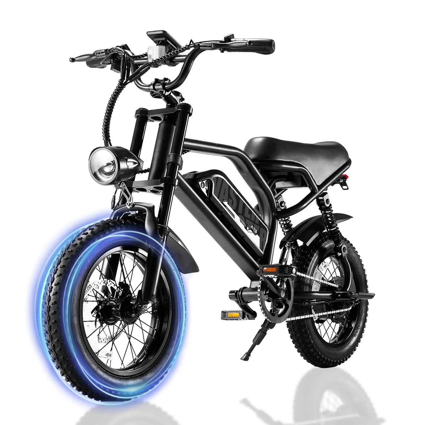VDL Mountain Electric Bike , 16" Fat Tire Ebike, Wider Seat 800W Peak Motor, Removable Battery,