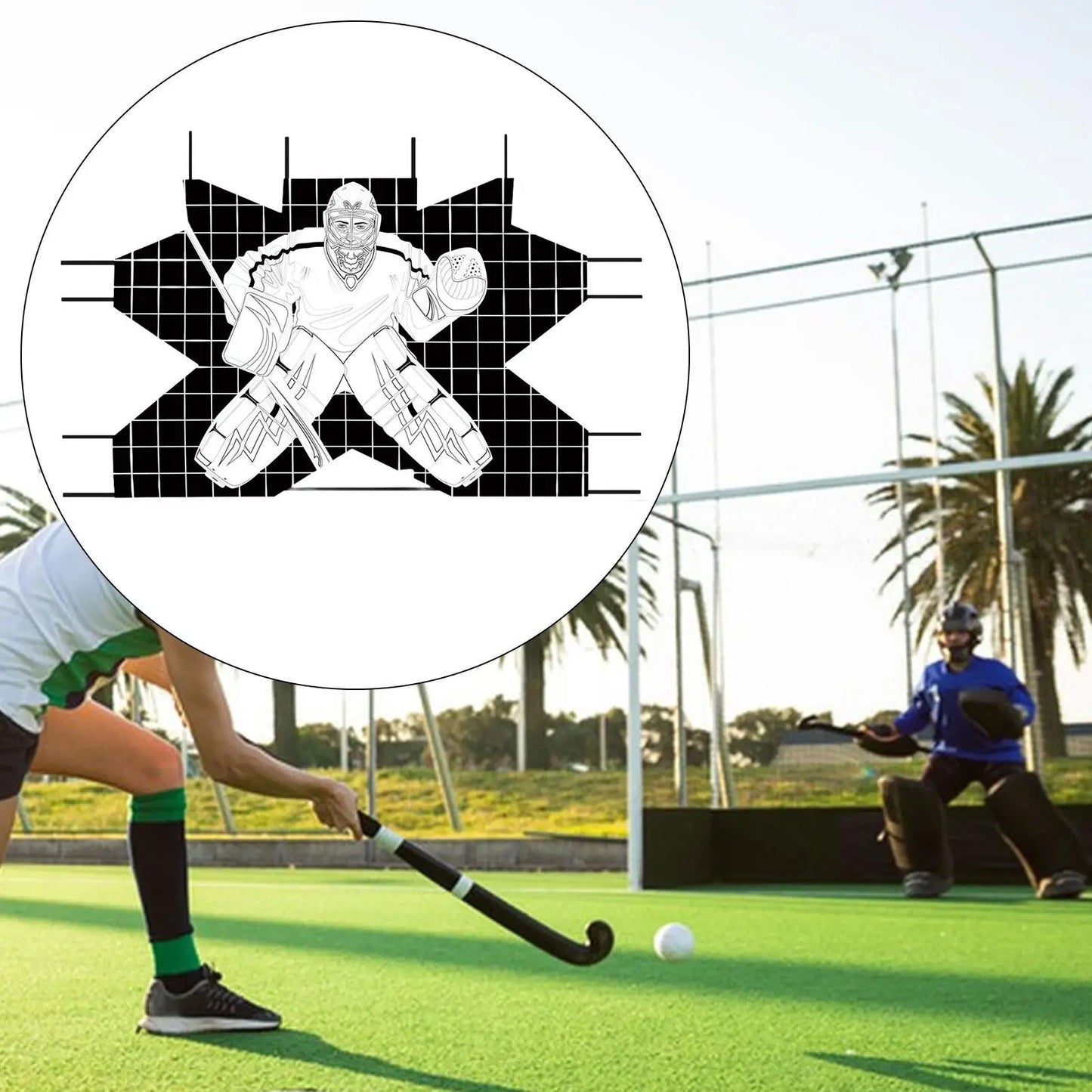 Hockey Goal Improve Skills Foldable Lightweight Waterproof Protable Hockey Net