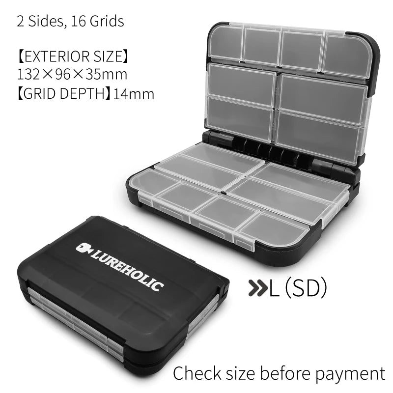 LUREHOLIC Fishing Tackle Boxes for Lure Accessories Storage Snap,