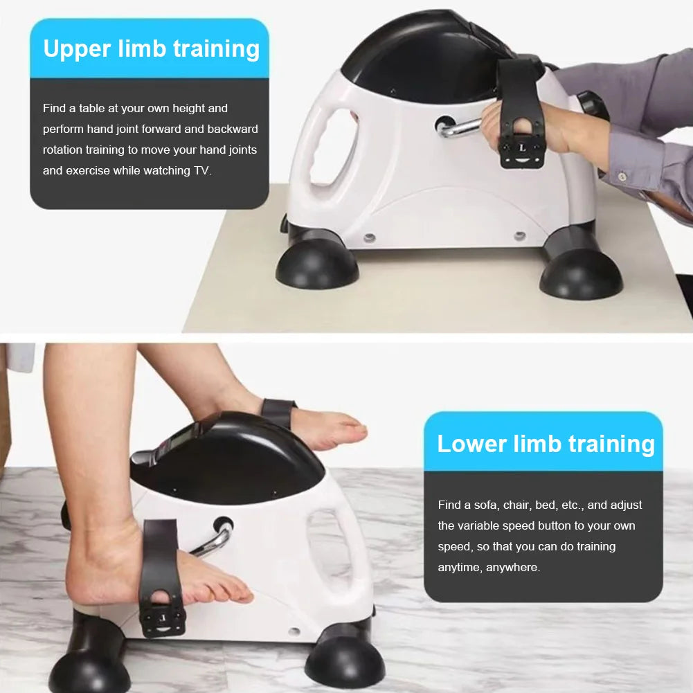 Mini Exercise Bike Arm and Leg Trainer Adjustable  Exercise Machine LCD Display Portable Pedal Trainer for Home Office