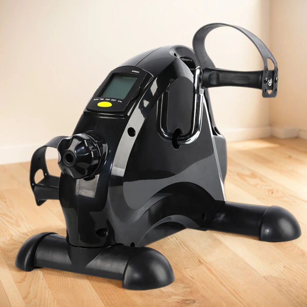 Mini Exercise Bike Arm and Leg Trainer Adjustable  Exercise Machine LCD Display Portable Pedal Trainer for Home Office