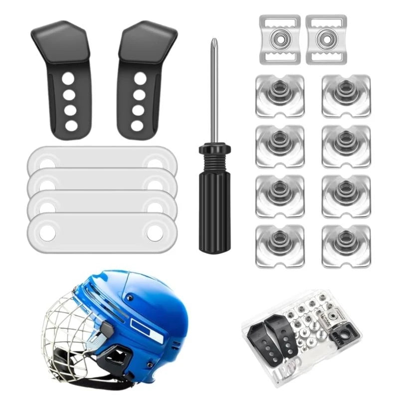 652F 31Pcs Football Helmets Repair kits Football Helmets Hardware kits Hockey Helmets Replacement Part for Hockey Baseball Sport