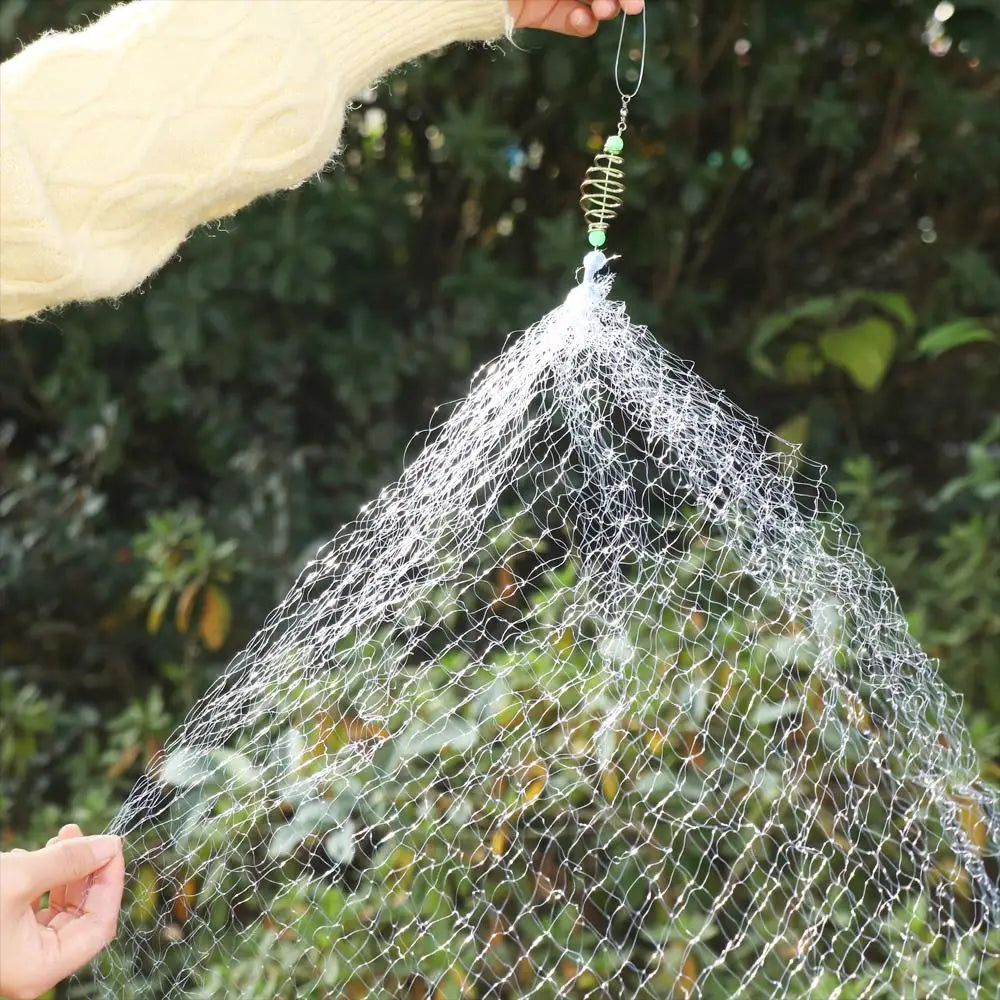 11 Size Fishing Net Trap Mesh Luminous Bead Netting Sea Fish Net