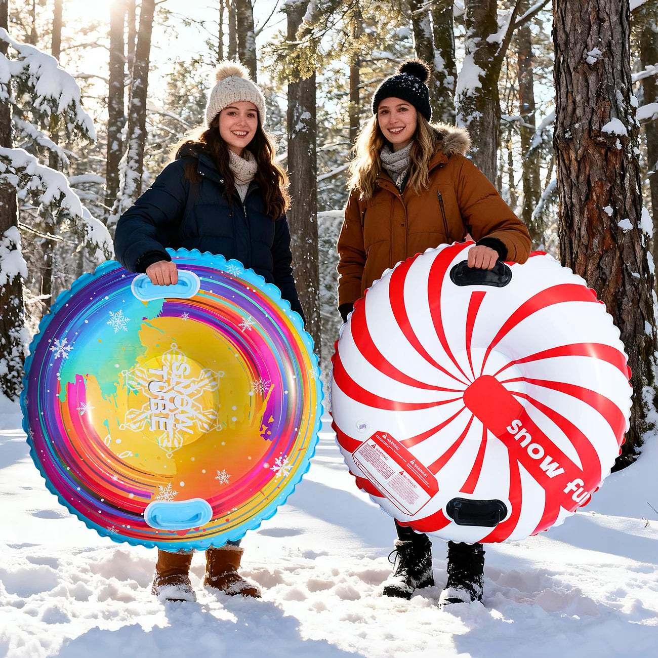 1PC PVC Hardy Inflatable Sleigh, Thickened Hard Bottom for Adults  , Winter Toy Outdoor