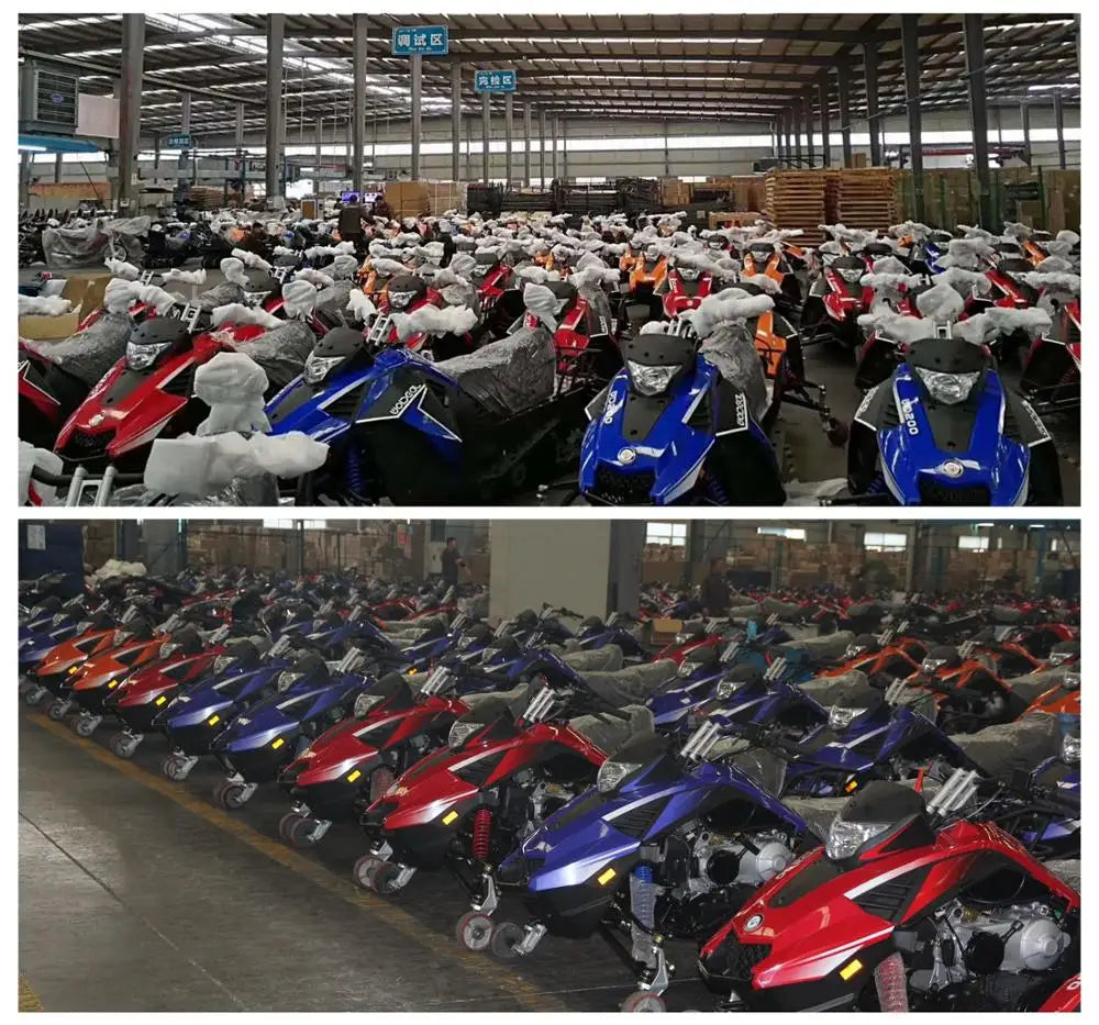 Adult Motorcycle Skiing  200cc Snow Scooter Gas Electric Snowmobile Sled Car