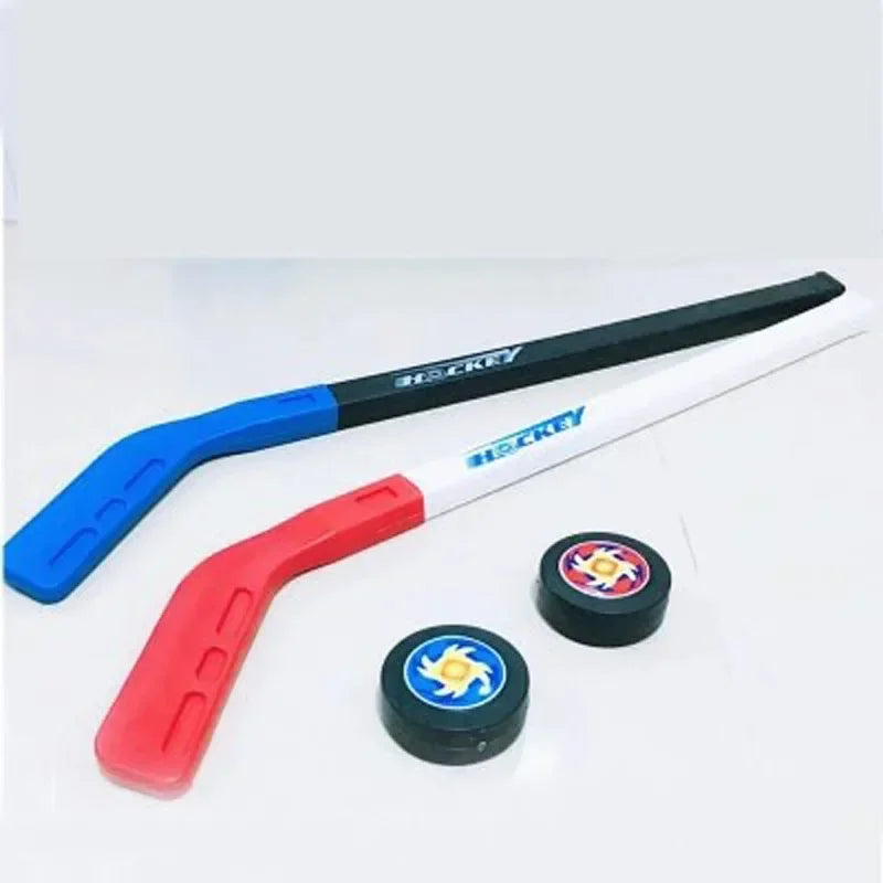 A Set Children's Toy Pulley Ice Hockey 72CM Plastic Hockey Stick Children's Outdoor Sports Toy