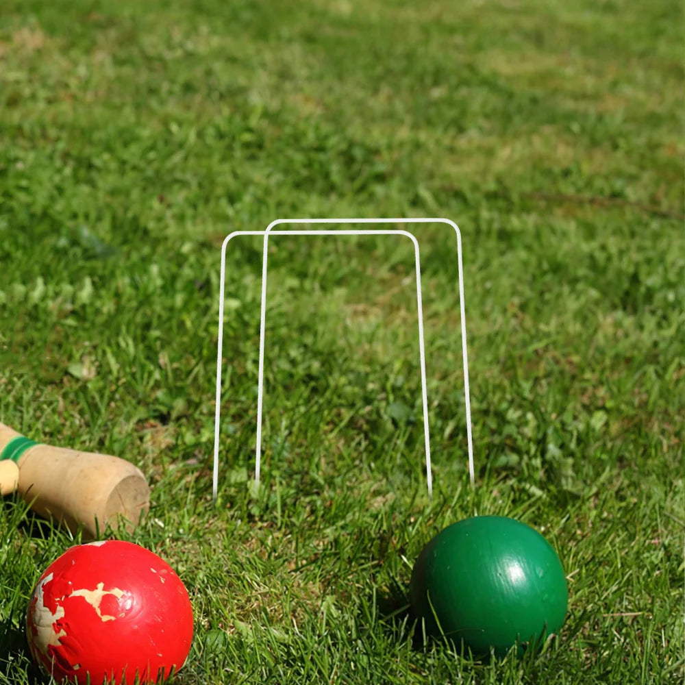 9Pcs Croquet Wickets 8X5.5 Inch Square Arrow Wickets  Croquet Game