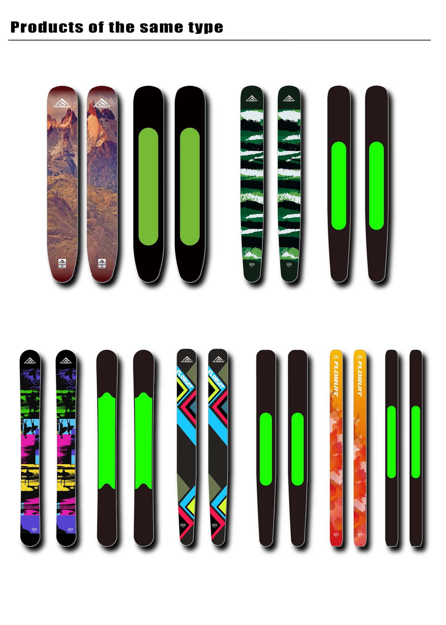 FLORUIT Customized Ski Alpine Ski Manufacturer China High Quality OEM Wide Backcounty Skis