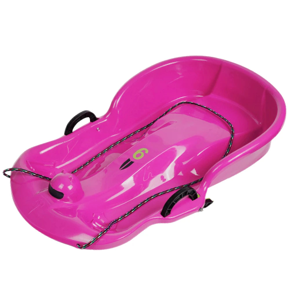 Plastic Snow Sled Toboggan  2Handles Kid  for Winter Sport