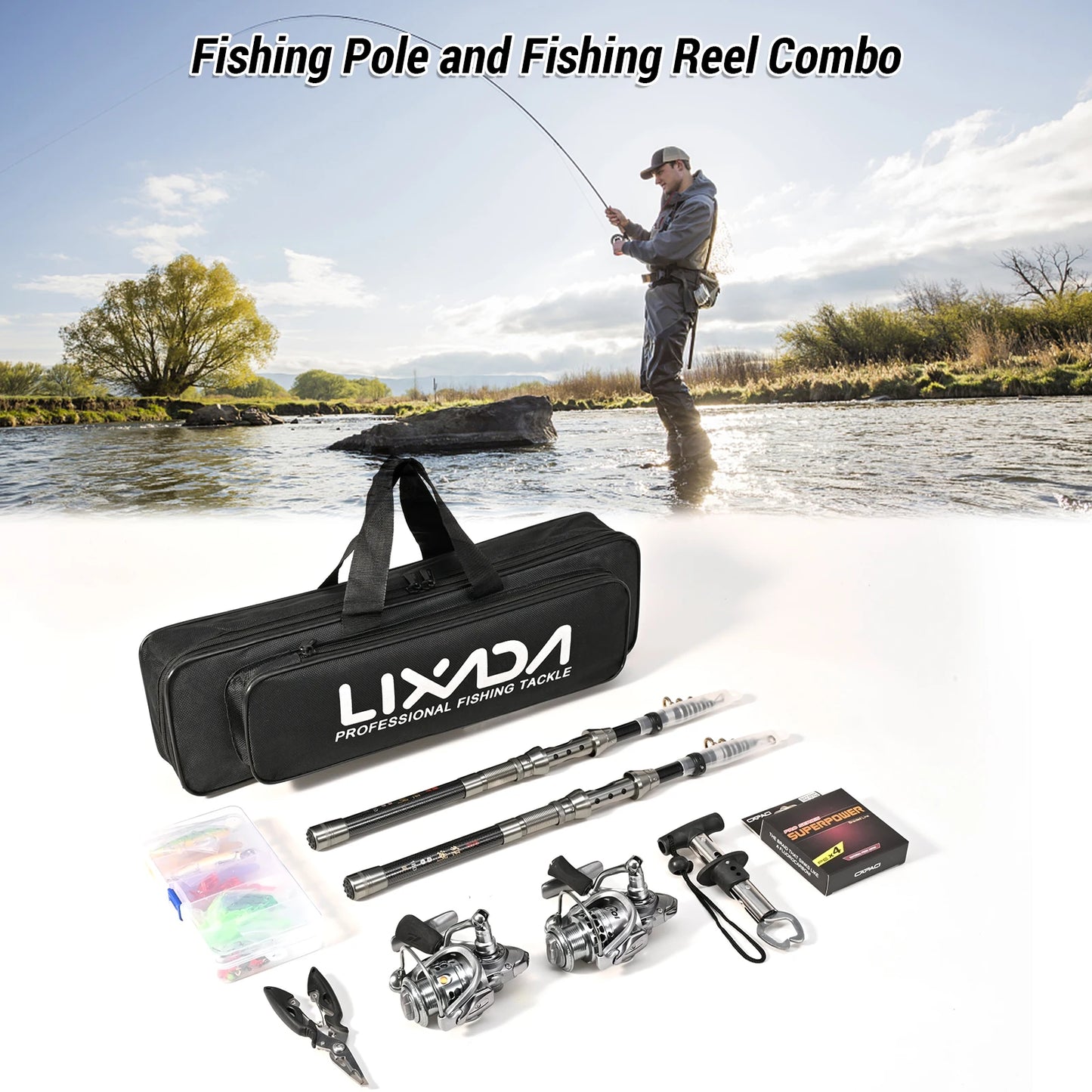 Fishing Pole Reel Combos Telescopic Fishing Rod Kit