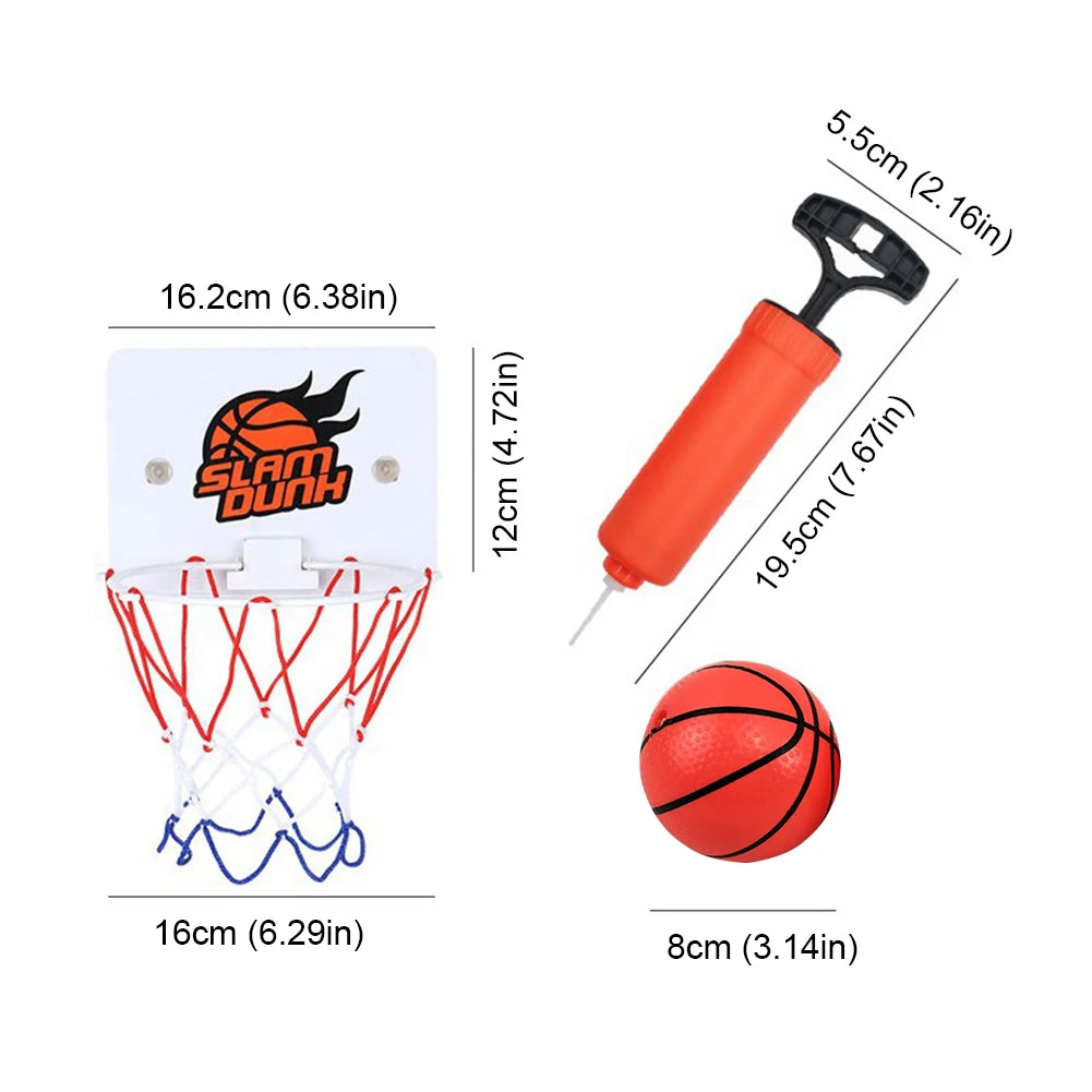 Suction Cup Basketball Hoop with 2 Balls Indoor Basketball Hoop