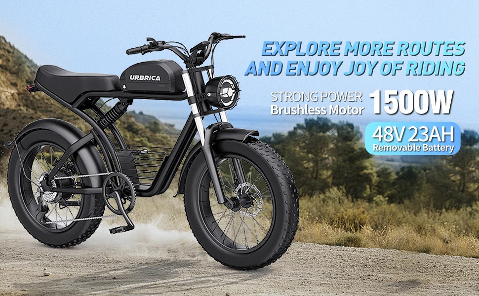 Electric Bike for Adults 3000W 1500W 32MPH 48V 23AH Max 75Miles Electric Motorcycle