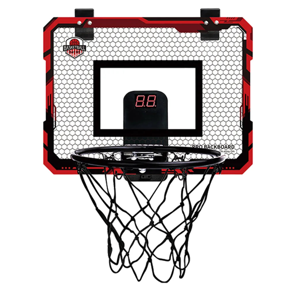 Kids Mini Basketball Hoop With Electronic Scoreboard Ball Sport Backboard Outdoor Indoor
