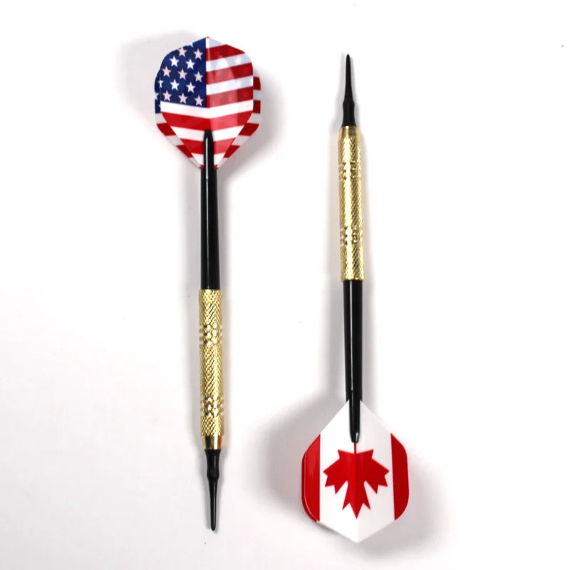 12 Pcs/Set Darts Professtional 14g Safety Soft Tipped Darts 36/100 Plastic Tips