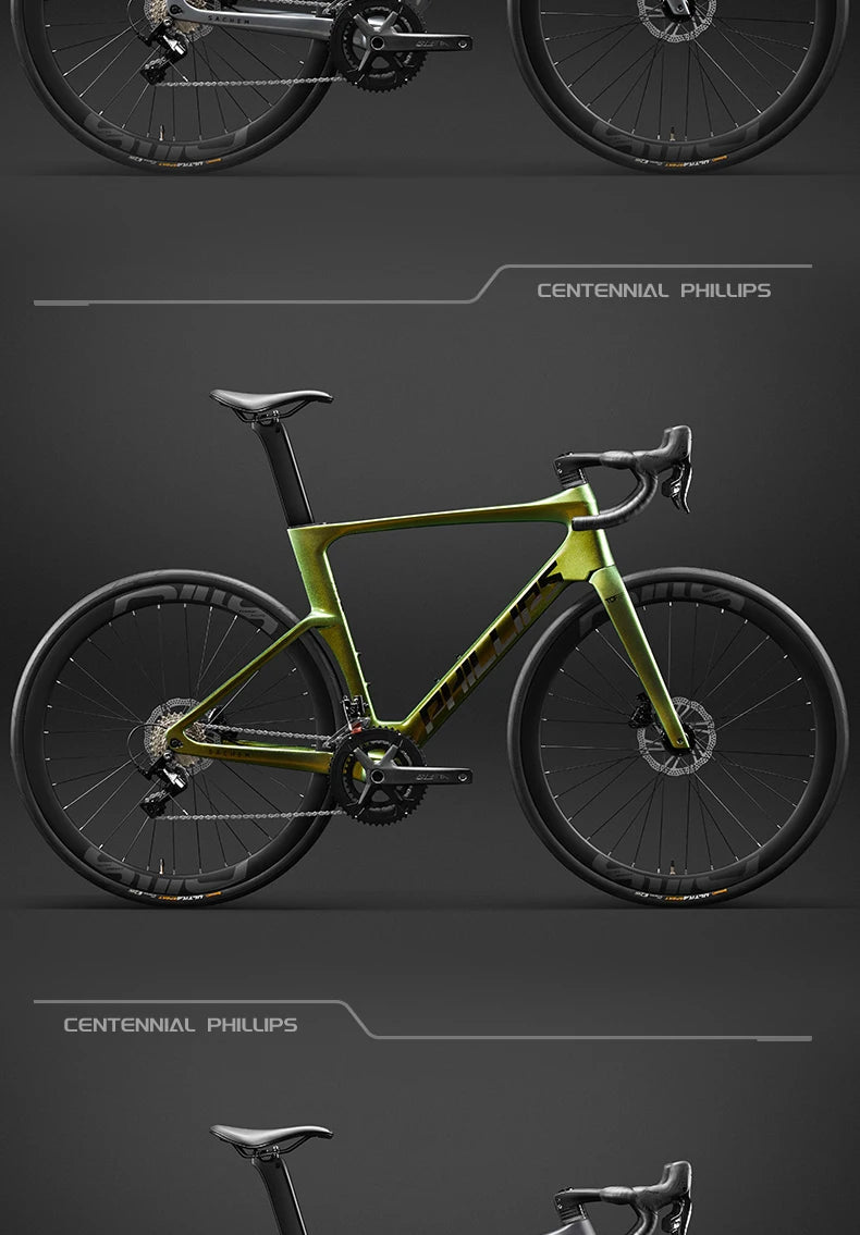 2025 New Ultra-Light Carbon Fiber Road Bike Fast Racing Bicycle with Hydraulic Disc Brakes