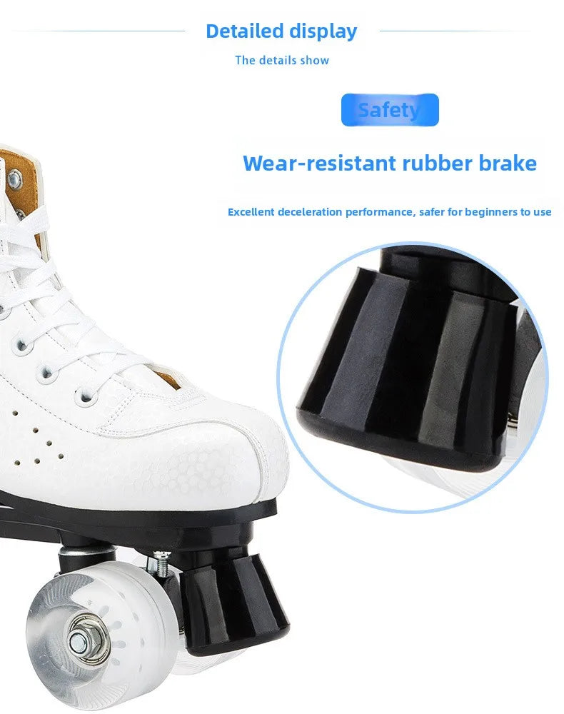 New Double Row Roller Skates Four-Wheel  Inline Skates for Men, Women, Adults, and Children