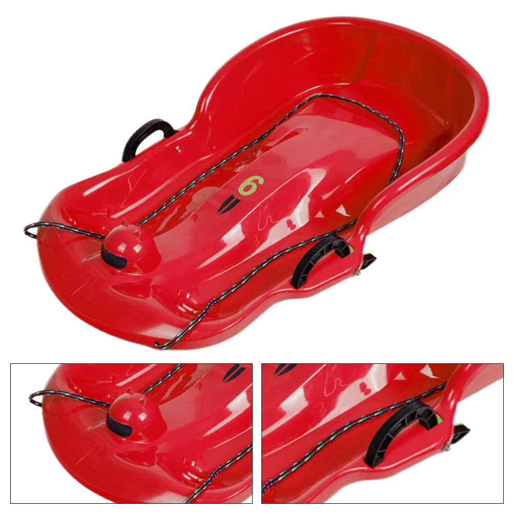 Plastic Snow Sled Toboggan  2Handles Kid  for Winter Sport