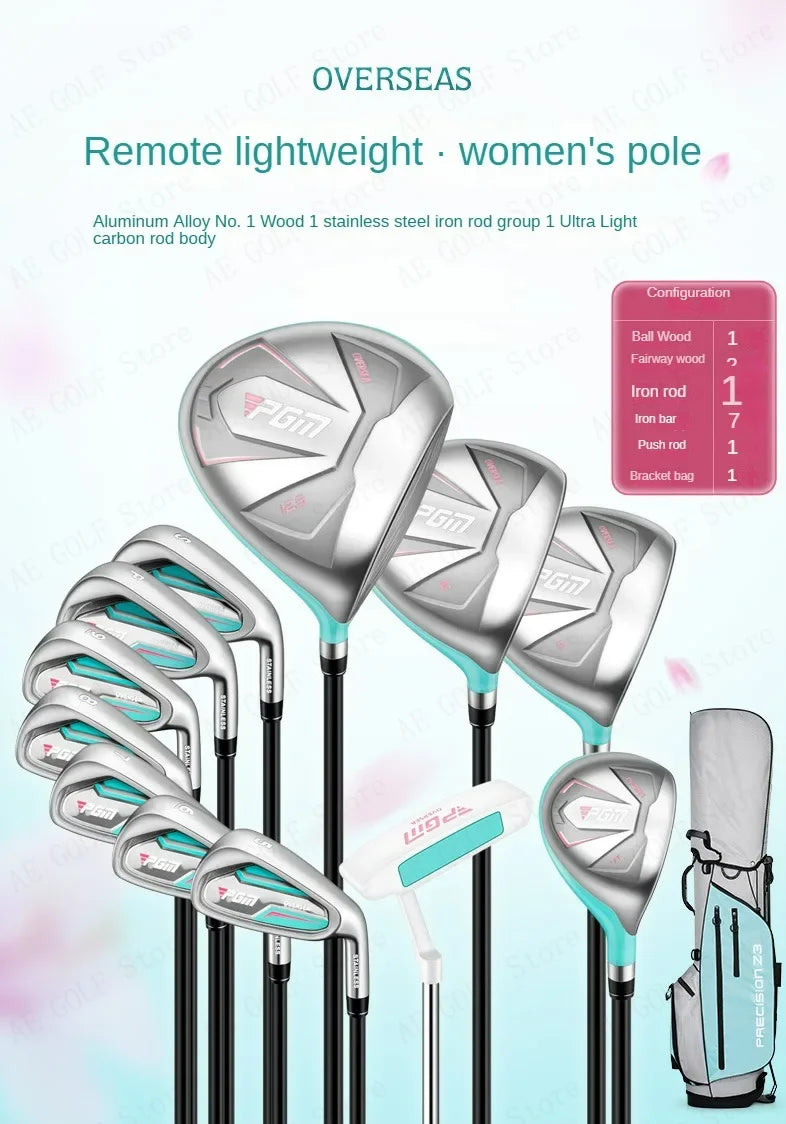 PGM Women Golf Clubs Set with Golf Bag Stainless Steel / Carbon Shaft Iron Wood Driver