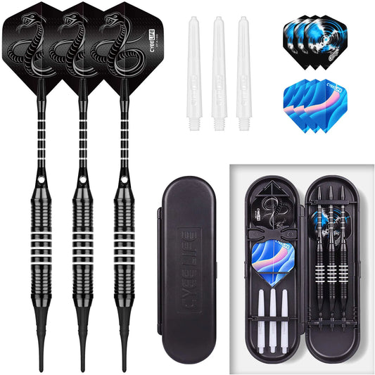 CyeeLife 18g Soft tipped Darts Professional Indoor plastic tip Darts Set