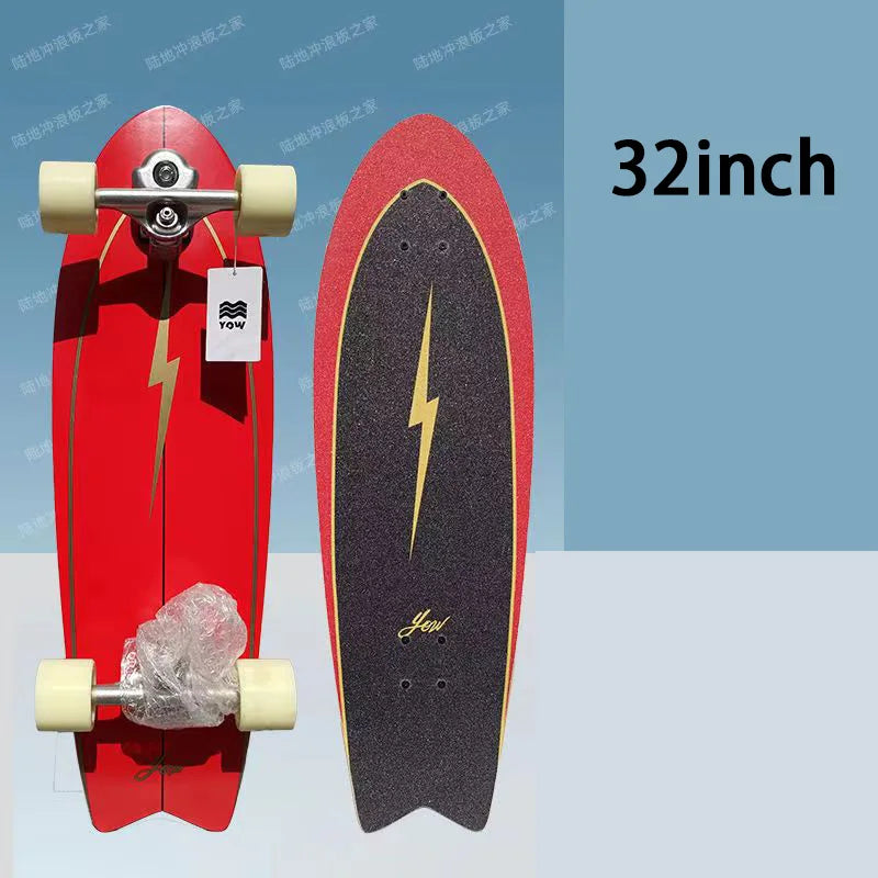 YOW land surf skateboard longboards whole kits good quality spring system branded with trucks wheels